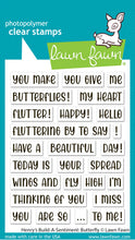 Load image into Gallery viewer, Henry’s Build-A-Sentiment Butterfly Stamp Lawn Fawn LF4027