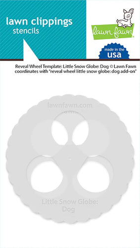 Little Snow Globe Dog Reveal Wheel Template LF3273 Lawn Fawn