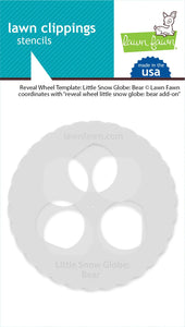 Little Snow Globe Bear Reveal Wheel Template LF3277 Lawn Fawn
