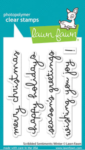 Scribbled Winter Sentiments LF3279 Lawn Fawn