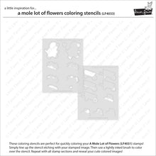 Load image into Gallery viewer, A Mole Lot Of Flowers Colouring Stencils Lawn Fawn LF4033