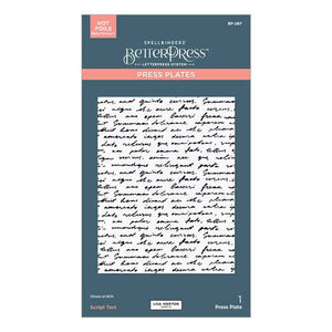 Script Text BetterPress Plate SB-287