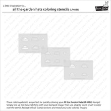Load image into Gallery viewer, All The Garden Hats Colouring Stencils Lawn Fawn LF4036