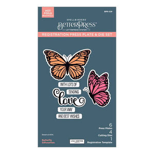 Butterfly Silhouettes BetterPress Plates BPR-028