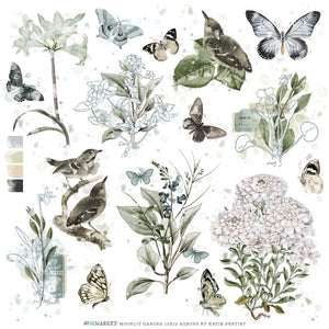 Moonlit Garden - 12x12 Rub-on Transfer Sheet VMG-25651 49 & Market