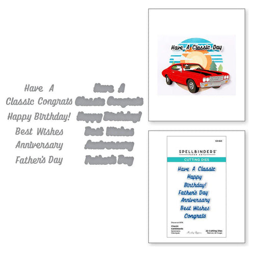 Classic Sentiments Cutting Dies Spellbinders S3-553