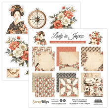 Load image into Gallery viewer, Lady in Japan 6x6” Paper Pad ScrapBoys SB-LAJA-09