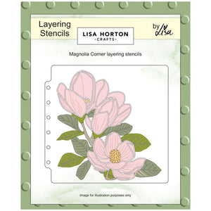 Magnolia Corner Layering Stencils Lisa Horton LHCAS209