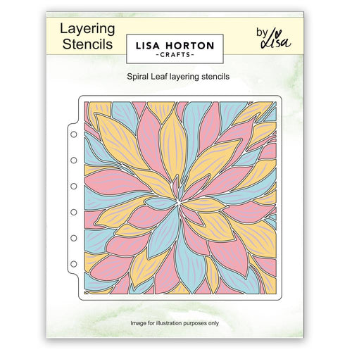 Spiral Leaf Layering Stencils Lisa Horton LHCAS212