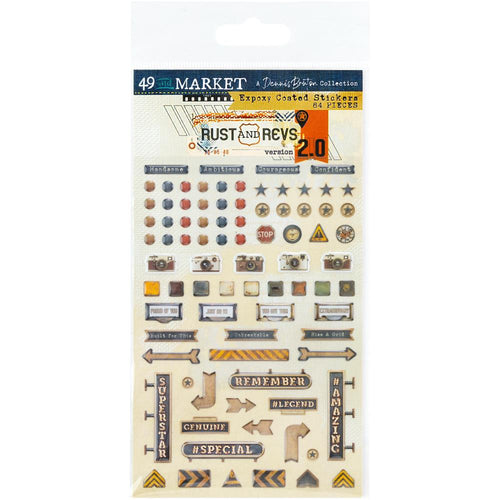 Rust & Revs V2 Epoxy Stickers 49 & Market RR2-31577