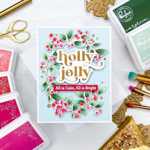 Holly Jolly Hot Foil Plate & Die 211523 Pinkfresh