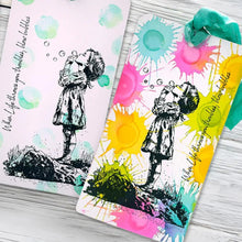 Load image into Gallery viewer, Blowing Bubbles Pre Cut Mounted Stamp by Andy Skinner Cosmic Shimmer