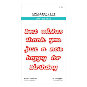 Popular Sentiments Cutting Dies S3-492 Spellbinders