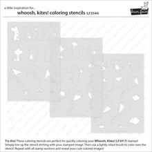 Load image into Gallery viewer, Lawn Fawn Whoosh, Kites! Colouring Stencils LF3544