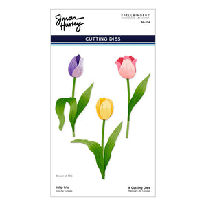Tulip Trio Etched Dies Simon Hurley S6-234 Spellbinders