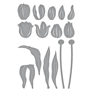 Tulip Trio Etched Dies Simon Hurley S6-234 Spellbinders