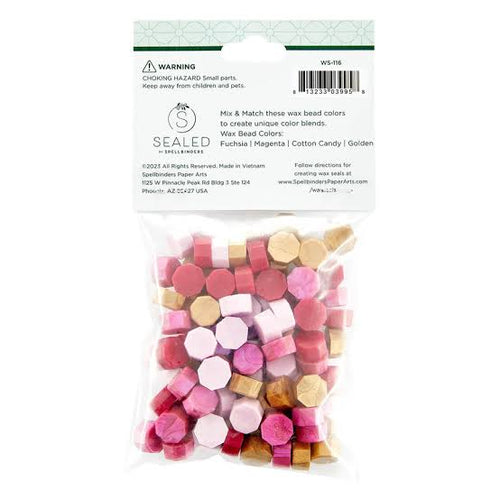 Pink Wax Bead Mix Spellbinders WS-116