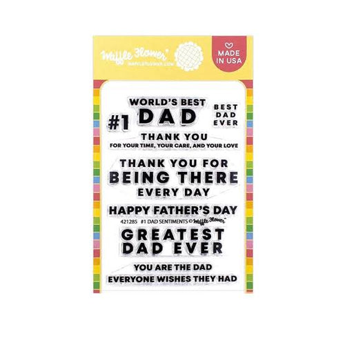 Dad Sentiments 3x4” Clear Stamp Set Waffle Flower 421285