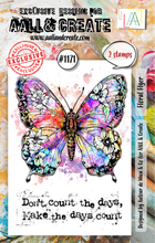 Load image into Gallery viewer, Floral Flyer 3x4” clear stamp set #1171 AALL and Create