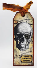 Load image into Gallery viewer, Skull A6 Red Rubber Stamp