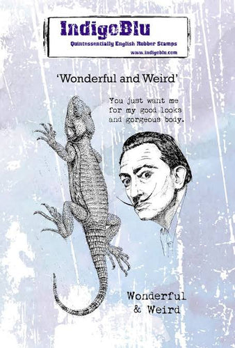 Wonderful & Weird A6 Red Rubber Stamp IND0596 IndigoBlu