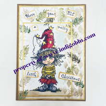 Load image into Gallery viewer, Dress Up - Elf A6 Red Rubber Stamp IND1317 IndigoBlu