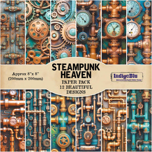 Steampunk Heaven 8x8” Book Indigo Blue