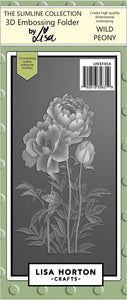 Wild Peony Slimline Embossing Folder & Die LHCEF054 Lisa Horton