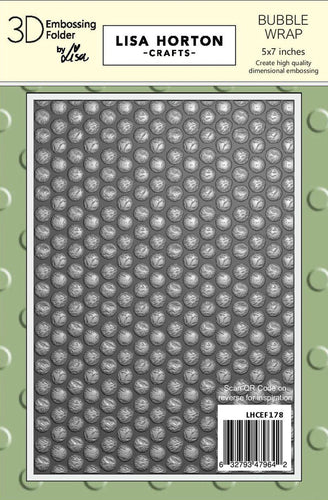 Bubble Wrap 3D Embossing Folder LHCEF178 Lisa Horton