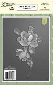 Zinnia A6 3D Embossing Folder & Die LHCEF210 Lisa Horton