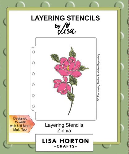 Zinnia Layering Stencils LHCAS143 Lisa Horton
