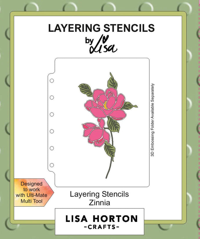 Zinnia Layering Stencils LHCAS143 Lisa Horton