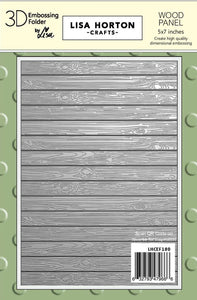 Wood Panel 5x7” 3D Embossing Folder LHCEF180 Lisa Horton