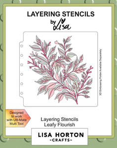 Leafy Flourish Layering Stencils LHCAS139 Lisa Horton