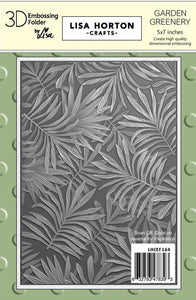 Garden Greenery 5x7” 3D Embossing Folder LHCEF164 Lisa Horton