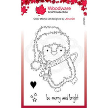 Load image into Gallery viewer, Penguin Festive Fuzzies Clear Stamp JGS785 woodware