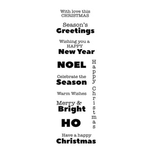 Modern Seasonal Greetings Clear Stamp Set FRS389 Woodware