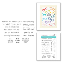 Load image into Gallery viewer, Monster Birthday Sentiments Clear Stamps STP-221 Spellbinders
