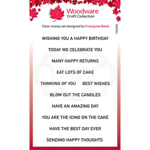 Birthday Strips Clear Stamps FRS851 Woodware