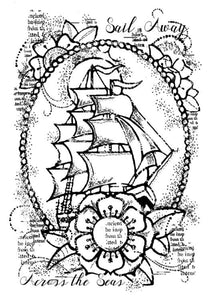 Ship Ahoy Clear Stamp FRS693 Woodware