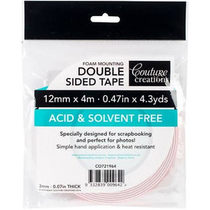 Foam Mounting Double Sided Tape 12 mm x 4 m Couture Creations CO721964