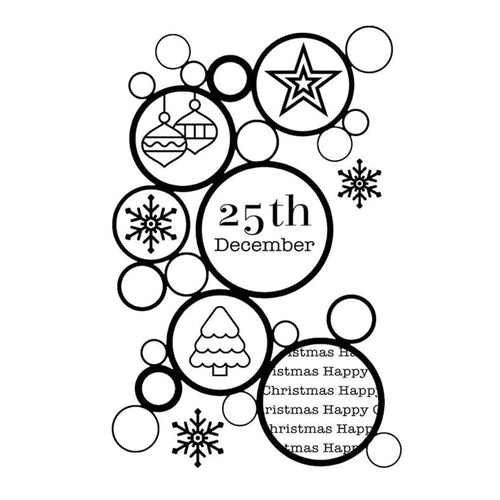Christmas Bubbles Clear Stamp FRS772 Woodware