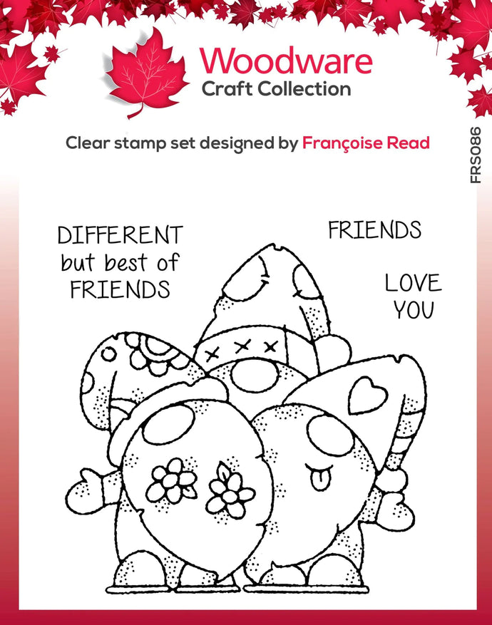 Gnome Friends Clear Stamps FRS086 Woodware