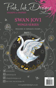 Swan Jovi Clear Stamp Set PI227 Pink Ink
