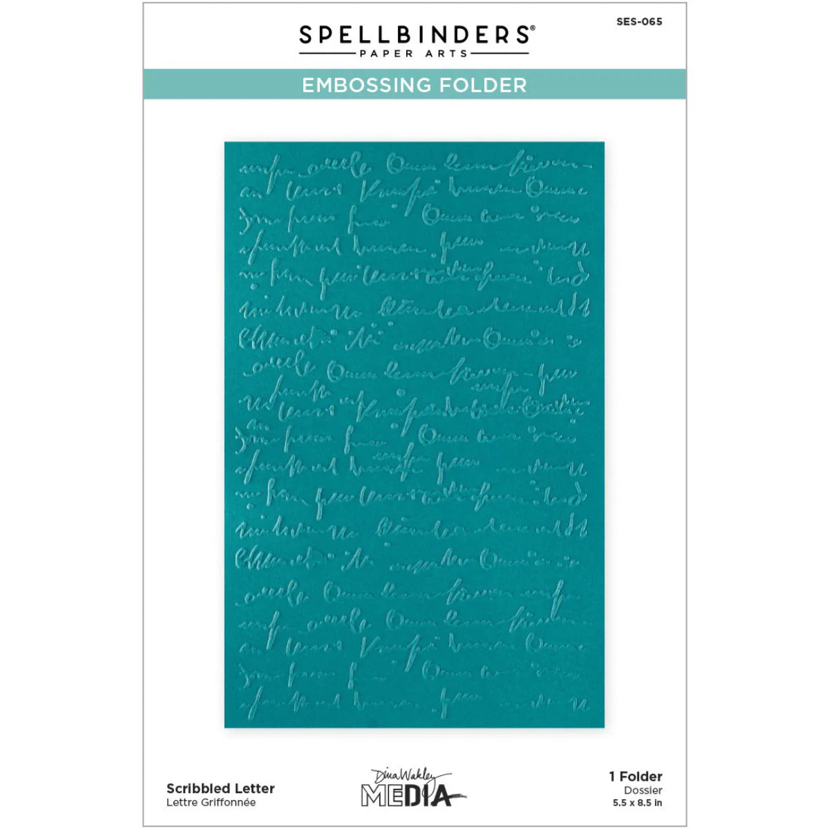Scribbled Letters 2D Embossing Folder Dina Wakley SES-065 – Image Plus ...