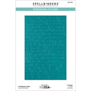 Scribbled Letters 2D Embossing Folder Dina Wakley SES-065