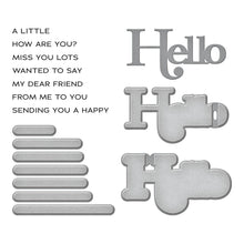 Load image into Gallery viewer, A Little Hello Sentiments Stamp &amp; Die Set Spellbinders SDS-191
