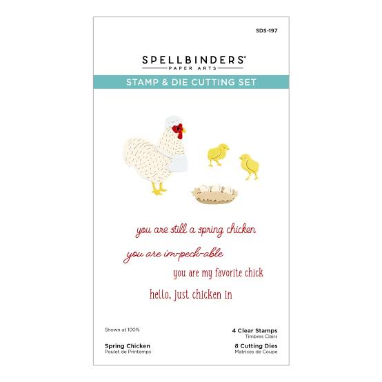Spring Chicken Stamp & Die Set Spellbinders SDS-197