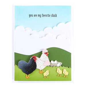 Spring Chicken Stamp & Die Set Spellbinders SDS-197