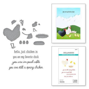 Spring Chicken Stamp & Die Set Spellbinders SDS-197